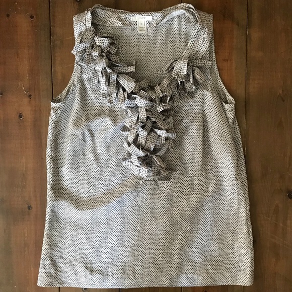 J. Crew Silk Blouse / Patterned / Sleeveless - Picture 1 of 6